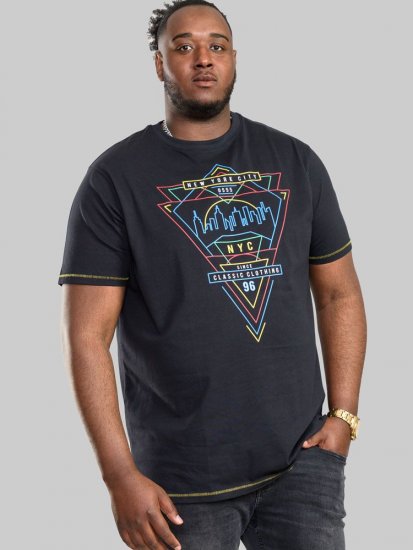 D555 Taunton Neon Printed T-Shirt - T-skjorter - Store T-skjorter - 2XL-14XL
