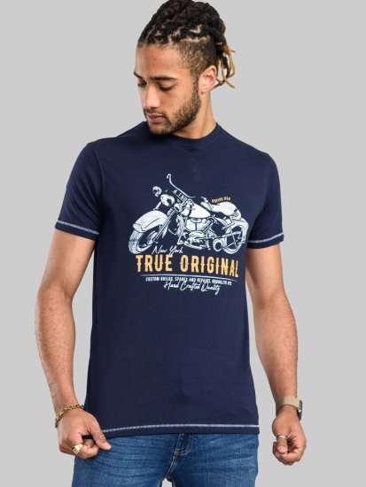 D555 Axbridge Motorbike Printed T-Shirt - T-skjorter - Store T-skjorter - 2XL-14XL