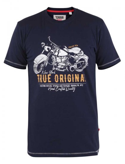 D555 Axbridge Motorbike Printed T-Shirt - T-skjorter - Store T-skjorter - 2XL-14XL