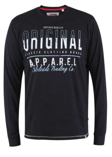 D555 Yeovil Long Sleeve T-Shirt - T-skjorter - Store T-skjorter - 2XL-14XL