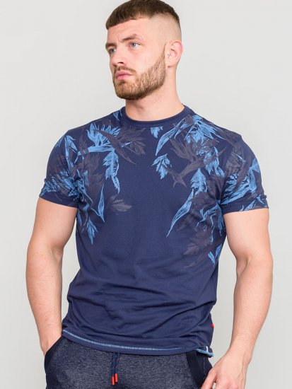 D555 BROMLEY Floral Panel Printed T-Shirt - T-skjorter - Store T-skjorter - 2XL-14XL