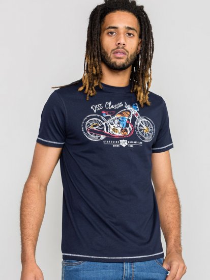D555 DENTON Motorbike Printed T-Shirt - T-skjorter - Store T-skjorter - 2XL-14XL