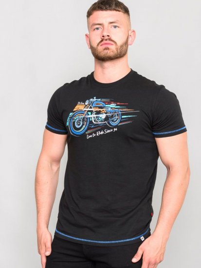 D555 CHINFORD Live To Ride Motorbike T-Shirt - T-skjorter - Store T-skjorter - 2XL-14XL