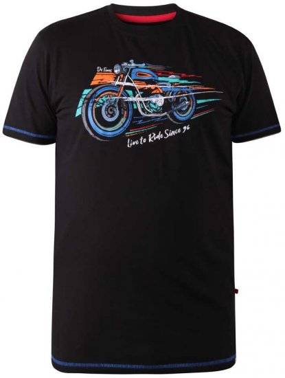 D555 CHINFORD Live To Ride Motorbike T-Shirt - T-skjorter - Store T-skjorter - 2XL-14XL