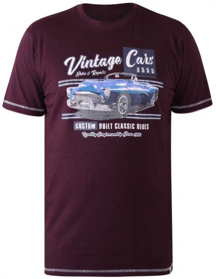 D555 BUCKHURST Vintage Cars T-Shirt - T-skjorter - Store T-skjorter - 2XL-14XL