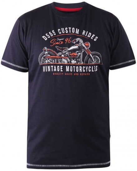 D555 CHESHUNT Vintage Motorcycle T-Shirt - T-skjorter - Store T-skjorter - 2XL-14XL
