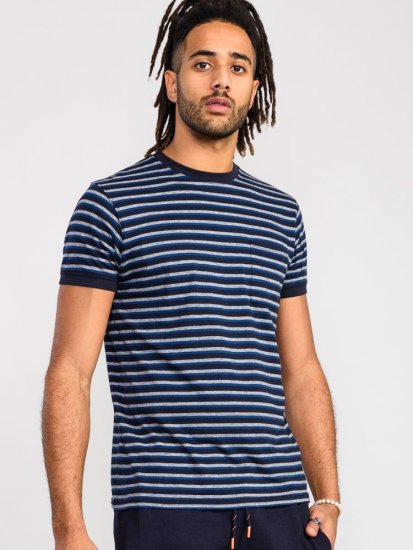 D555 Beamont Jacquard Stripe T-Shirt - T-skjorter - Store T-skjorter - 2XL-14XL