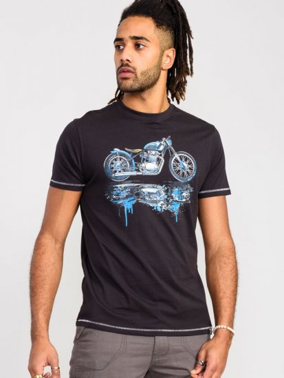 D555 Fritton Bike With Shadow And Drips Printed T-Shirt - T-skjorter - Store T-skjorter - 2XL-14XL