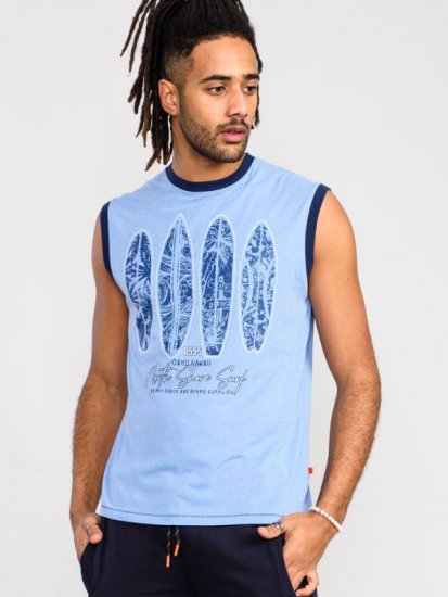 D555 Bretton Surf Board Printed Sleeveless T-Shirt - T-skjorter - Store T-skjorter - 2XL-14XL