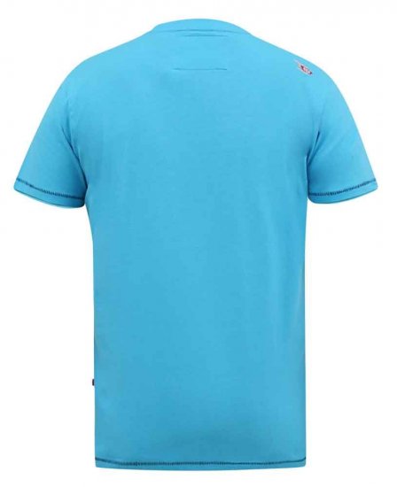 D555 Rushden Superior Printed T-Shirt Turquoise - T-skjorter - Store T-skjorter - 2XL-14XL