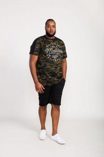 D555 Sullivan Ao Camo T-Shirt With Chest Print - T-skjorter - Store T-skjorter - 2XL-14XL