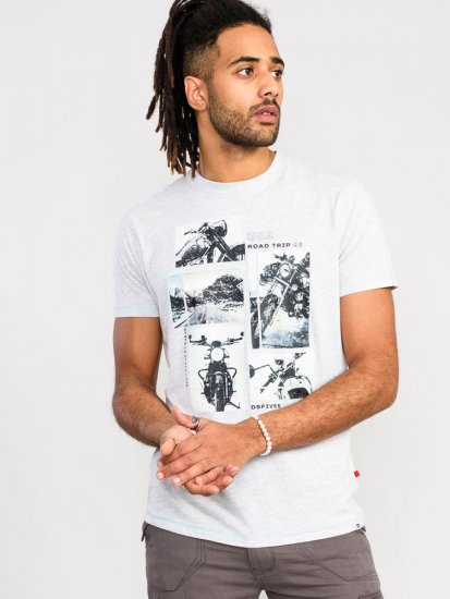 D555 Trafford Bike Photo Printed T-Shirt White - T-skjorter - Store T-skjorter - 2XL-14XL