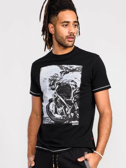 D555 Pinewood Photographic Bike Printed T-Shirt - T-skjorter - Store T-skjorter - 2XL-14XL