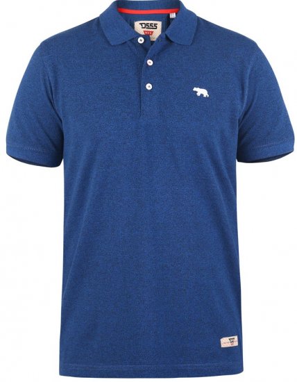 D555 WINCHESTER Blue Polo Shirt - Polo- & piqueskjorter - Poloskjorte i store størrelser - 2XL-8XL