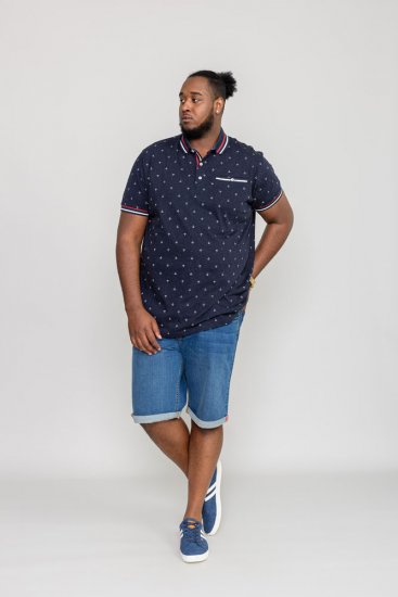 D555 SWINDON Print Polo Shirt - Polo- & piqueskjorter - Poloskjorte i store størrelser - 2XL-8XL