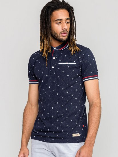 D555 SWINDON Print Polo Shirt - Polo- & piqueskjorter - Poloskjorte i store størrelser - 2XL-8XL