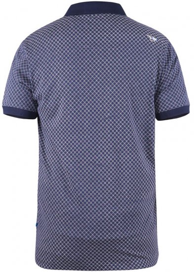 D555 AXFORD Print Polo Shirt - Polo- & piqueskjorter - Poloskjorte i store størrelser - 2XL-8XL