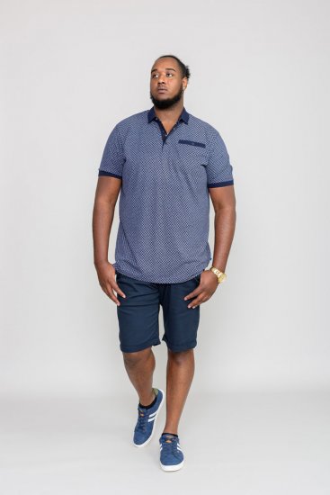 D555 AXFORD Print Polo Shirt - Polo- & piqueskjorter - Poloskjorte i store størrelser - 2XL-8XL