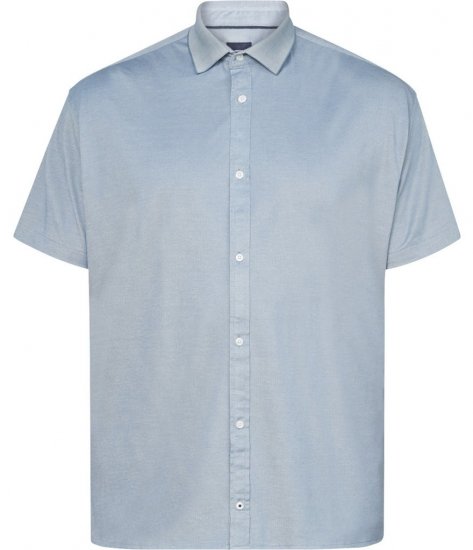 North Latitude 61116 Melert Kortermet Pikétrøye Blå - Polo- & piqueskjorter - Poloskjorte i store størrelser - 2XL-8XL