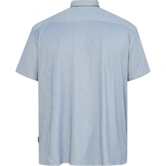 North Latitude 61116 Melert Kortermet Pikétrøye Blå - Polo- & piqueskjorter - Poloskjorte i store størrelser - 2XL-8XL