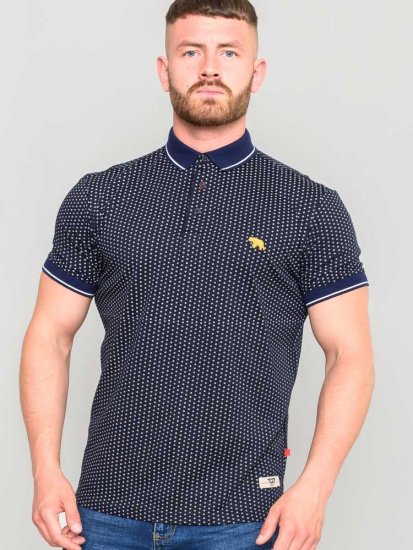 D555 Battersea Polo Shirt With Chest Embroidery Navy - Polo- & piqueskjorter - Poloskjorte i store størrelser - 2XL-8XL
