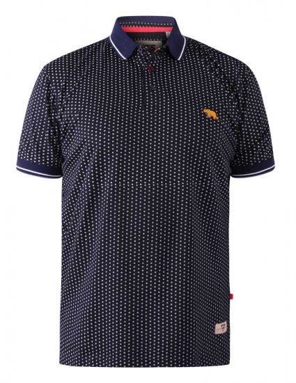 D555 Battersea Polo Shirt With Chest Embroidery Navy - Polo- & piqueskjorter - Poloskjorte i store størrelser - 2XL-8XL