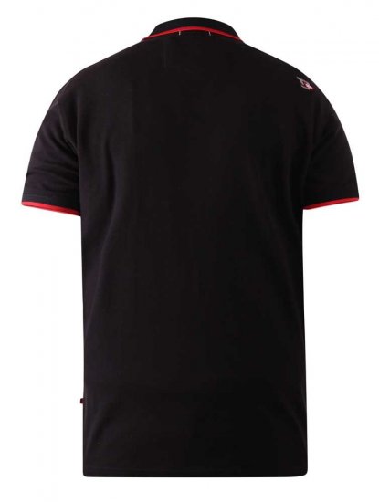 D555 Canning Chest Embroidery Polo Shirt Black - Polo- & piqueskjorter - Poloskjorte i store størrelser - 2XL-8XL
