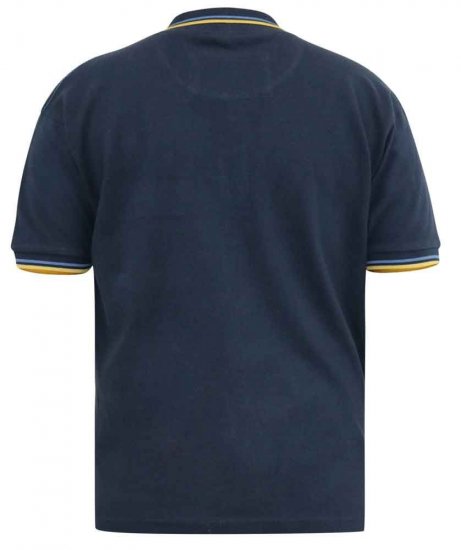 D555 Hamford Pique Polo Shirt Navy - Polo- & piqueskjorter - Poloskjorte i store størrelser - 2XL-8XL