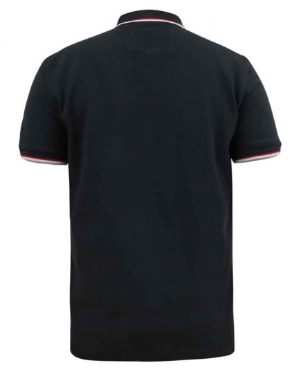 D555 Kirby Birdseye Pique Polo Black - Polo- & piqueskjorter - Poloskjorte i store størrelser - 2XL-8XL