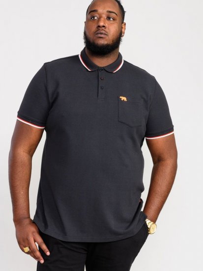 D555 Kirby Birdseye Pique Polo Black - Polo- & piqueskjorter - Poloskjorte i store størrelser - 2XL-8XL
