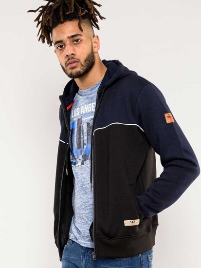 D555 Vincent Full Zip Hoody With Chest And Sleeve Piping Detail - Gensere og hettegensere - Store hettegensere - 2XL-14XL