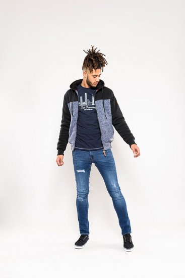 D555 Allen Zip Through Hoody With Sherpa Lining - Gensere og hettegensere - Store hettegensere - 2XL-14XL