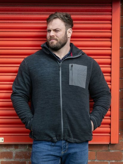 D555 Daly Quarter Zip Fleece Sweatshirt Svart/Grå - Gensere og hettegensere - Store hettegensere - 2XL-14XL