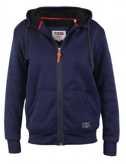 D555 Callington Hoodie With Sherpa Lining - Gensere og hettegensere - Store hettegensere - 2XL-14XL