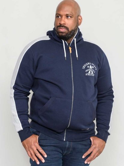D555 Eaton Full Zip Hoodie Navy - Gensere og hettegensere - Store hettegensere - 2XL-14XL