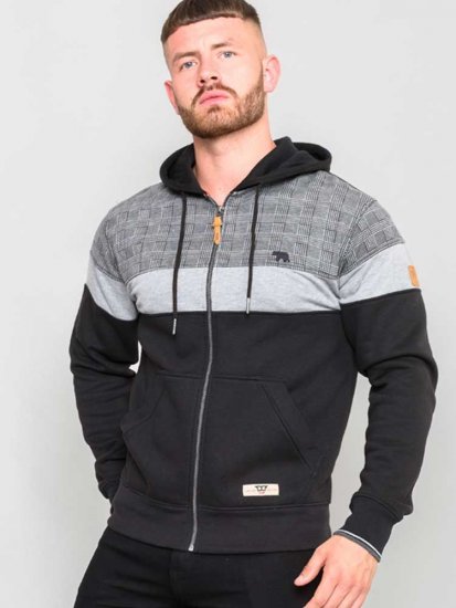 D555 Kipling Full Zip Hoodie Black - Gensere og hettegensere - Store hettegensere - 2XL-14XL