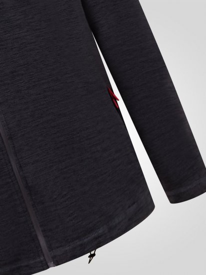 D555 Damien Micro Fleece Zip Through Hoody Svart/Grå - Gensere og hettegensere - Store hettegensere - 2XL-14XL