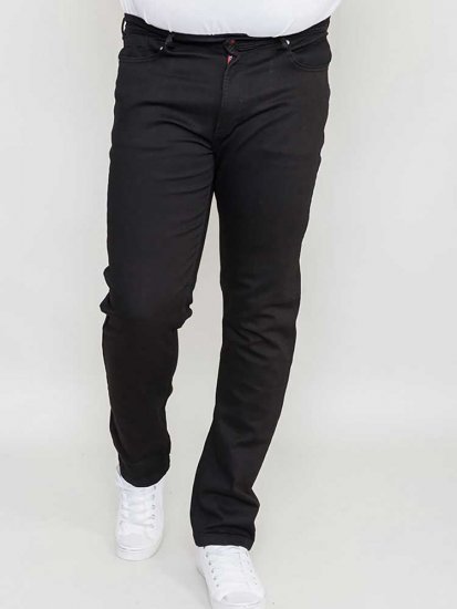 Duke Balfour Relaxed Comfort Fit Stretch Jeans With Elasticated Waist Black - Jeans og bukser - Store Bukser og Store Jeans