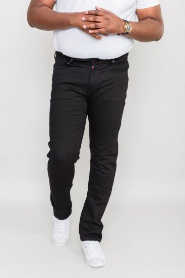 Duke Balfour Relaxed Comfort Fit Stretch Jeans With Elasticated Waist Black - Jeans og bukser - Store Bukser og Store Jeans