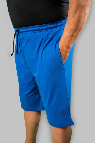 20 Nodi Short Leg Sports Pants in Combed Cotton Jersey Blue - Sweatbukser og-shorts - Sweatbukser og Sweatshorts 2XL-12XL