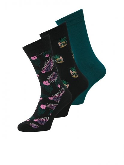 Jack & Jones Pineapple Skulls Sokker Svart 3-pakning - Undertøy & badetøy - Undertøy store størrelser 