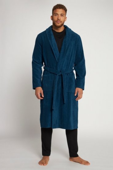 JP1880 Bathrobe Terry Navy - Badekåper/morgenkåper/håndklær - Badekåper/Morgenkåper for menn i store størrelser