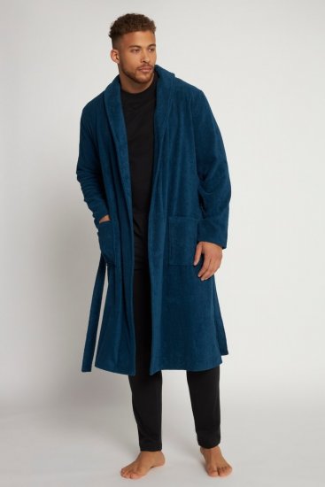 JP1880 Bathrobe Terry Navy - Badekåper/morgenkåper/håndklær - Badekåper/Morgenkåper for menn i store størrelser