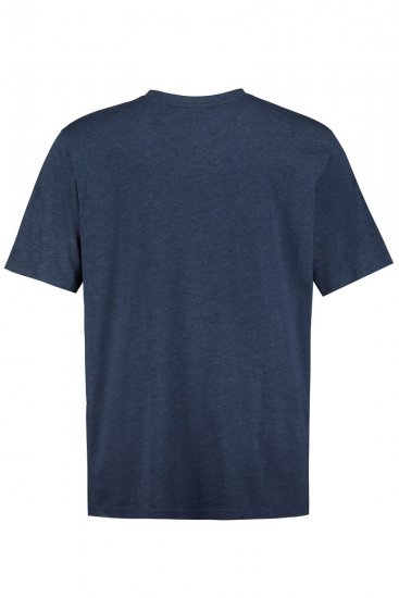 JP1880 702415 T-skjorte med V-hals Mellomblå melert - T-skjorter - Store T-skjorter - 2XL-14XL