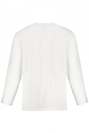 JP1880 702555 Langermet Henley t-skjorte Hvit - T-skjorter - Store T-skjorter - 2XL-14XL