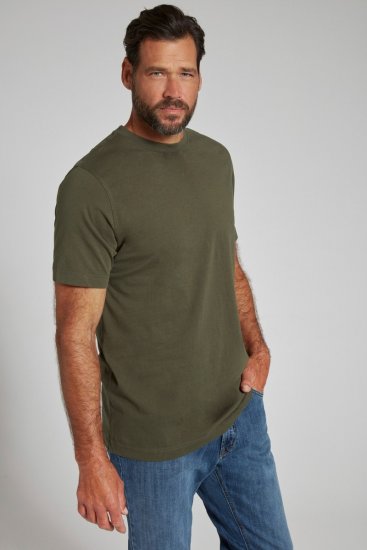 JP1880 702558 T-skjorte med rund hals Mørk oliven - T-skjorter - Store T-skjorter - 2XL-14XL