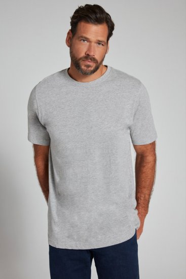 JP1880 702558 T-skjorte med rund hals Gråmelert - T-skjorter - Store T-skjorter - 2XL-14XL