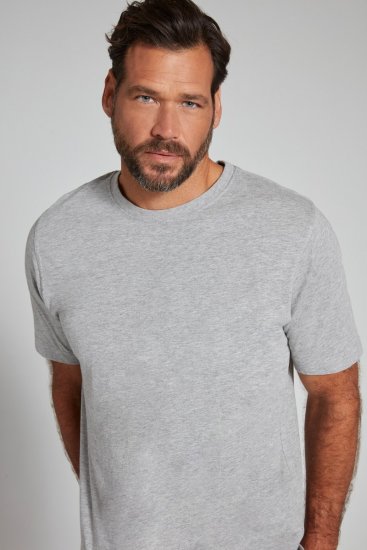 JP1880 702558 T-skjorte med rund hals Gråmelert - T-skjorter - Store T-skjorter - 2XL-14XL