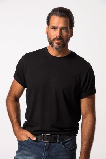 JP1880 702558 T-skjorte med rund hals Svart - T-skjorter - Store T-skjorter - 2XL-14XL