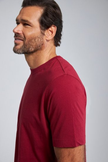 JP1880 702558 T-skjorte med rund hals Mørkerød - T-skjorter - Store T-skjorter - 2XL-14XL